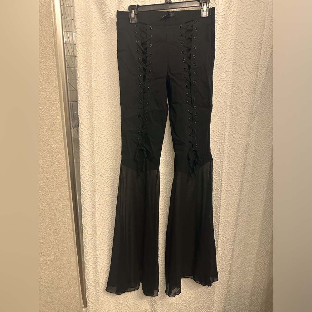 NWT Dolls Kill - wandering mind lace up pants - medium
